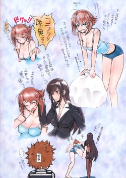 (C87) [Sanazura Doujinshi Hakkoujo (Sanazura Hiroyuki)] Kinjo no Eroi Onee-san Mutsu-chan to Teitoku-kun (Kantai Collection -KanColle-) page 10