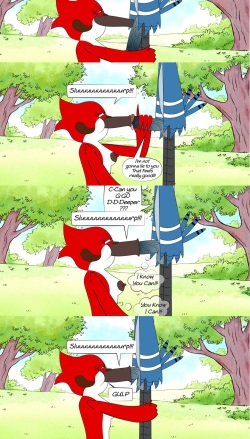 Regular Show- Mordecai gets a blow job page 2