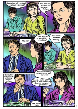 Daughter is taught how to give blowjob [English] page 2