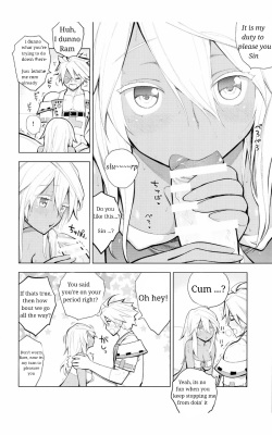 (C88) [Jishaku no Sunaba (Porosuke)] Sin-kun no Hatsu Shasei wa Ram-chan no Naka de do byu byu byu (GUILTY GEAR) [English] [nopronallowed] page 10