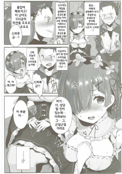 (C90) [Mataro (Mataro)] Rem no Ecchi na Nayami o Kaiketsu shitekudasai (Re：Zero kara Hajimeru Isekai Seikatsu) [Korean] page 6
