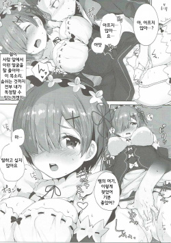 (C90) [Mataro (Mataro)] Rem no Ecchi na Nayami o Kaiketsu shitekudasai (Re：Zero kara Hajimeru Isekai Seikatsu) [Korean] page 9