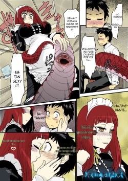 [Kuroshiki] Mon Cafe Yori Ai o Kominute | With Love, the Monster Cafe (Bessatsu Comic Unreal Monster Musume Paradise Vol. 4) [Spanish] ~XxJova12xX~ [Colorized] [Decensored] [Digital] page 8
