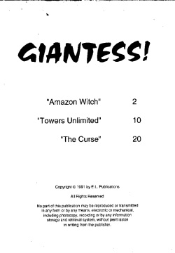 EL Publications Giantess Magazine 3 and 4 page 1