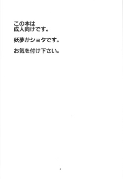 (C91) [Chicken Nugget Gyuuniku Aji (Sadahiro)] Zenra Misshitsu 24-ji (Touhou Project) page 3