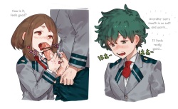 [M] Ochako Fellatio | Ochako's Blow Job (Boku no Hero Academia) [English] page 2