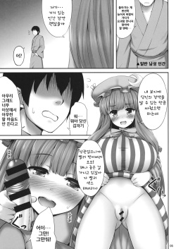 (C89) [Fukutsuu Okosu (Kaiou)] Kyonyuu Chara to Kashita Patchouli no Ero Hon | 거유 캐릭화 되버린 파츄리의 야한 책 (Touhou Project) [Korean] page 4