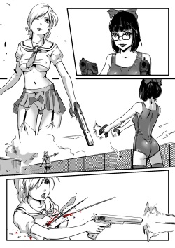 School girls duel