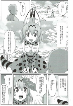 [Usui Hon Hitori Roudoku Kai (Tsukishima Mist)] Kyou mo Zukkon Bakkon Oosawagi!! (Kemono Friends) page 2