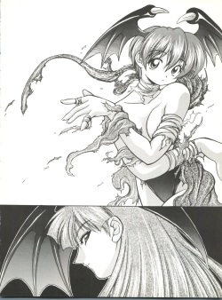 (C52) [RIROLAND (Kuuya, Satomi Hiroyuki)] Kiba to Tsubasa (Darkstalkers, Final Fantasy VII) page 4